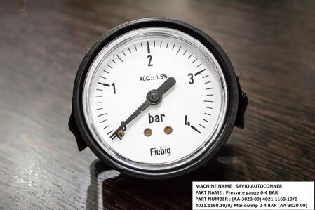 4021.1160.10/0 PRESSURE GAUGE 0-4 BAR  (AA-3020-09)