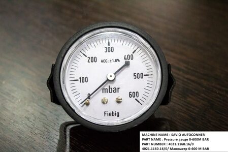 4021.1160.16/0 PRESSURE GAUGE 0-600 M BAR